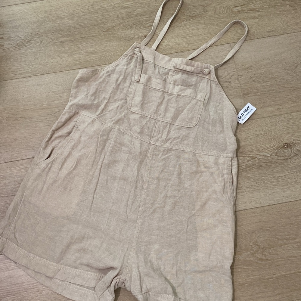 Old Navy beige overalls NWT